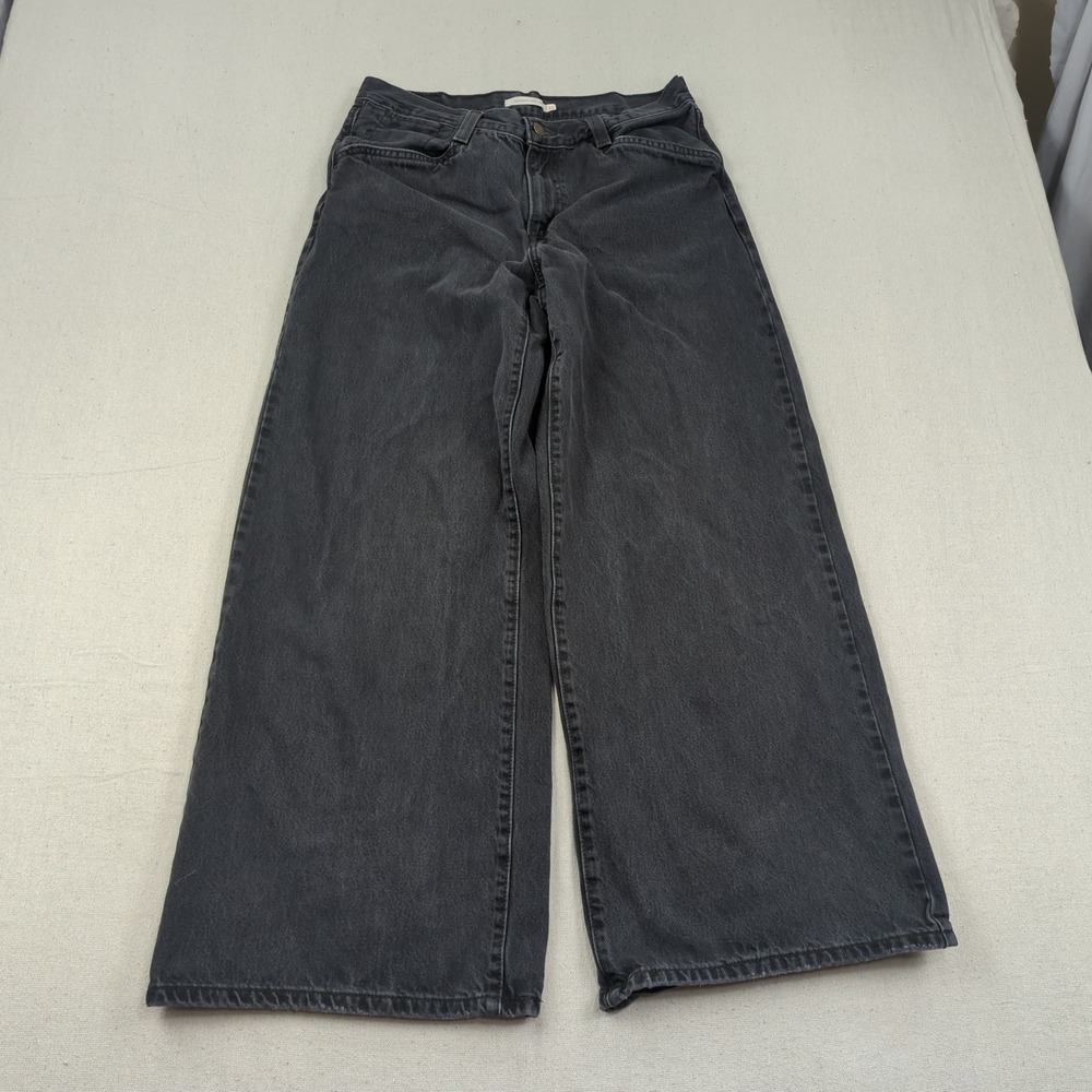 Levis Jeans Womens 30 Black 94 Baggy Wide Leg Boho Casual Relaxed